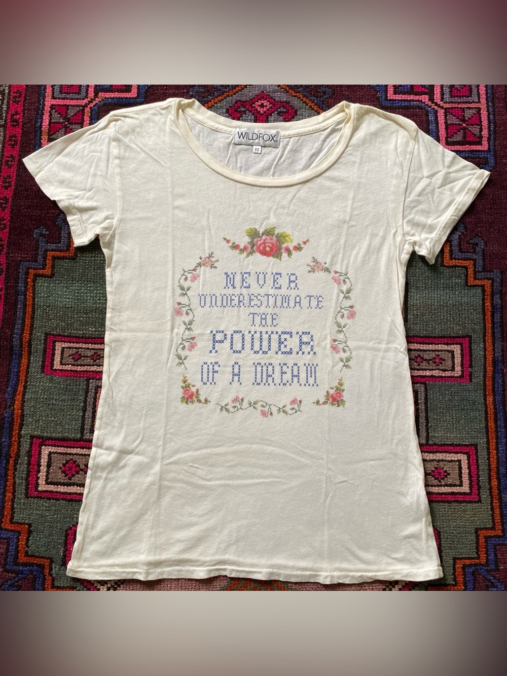 Wildfox Couture “Never Underestimate The Power Of A Dream” Tee 100% cotton ~ XS
